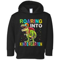 Roaring Into Kindergarten Dinosaur T Rex Back To School Boy Toddler Hoodie