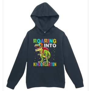 Roaring Into Kindergarten Dinosaur T Rex Back To School Boy Urban Pullover Hoodie