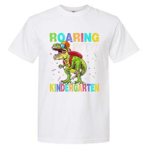 Roaring Into Kindergarten Dinosaur T Rex Back To School Boy Garment-Dyed Heavyweight T-Shirt