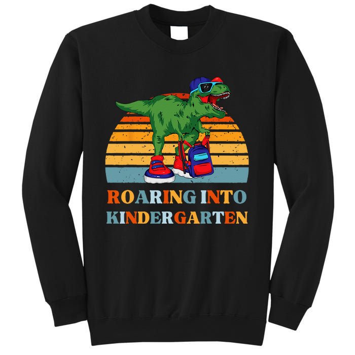 Roaring Into Kindergarten Dinosaur T Rex Back to School Sweatshirt