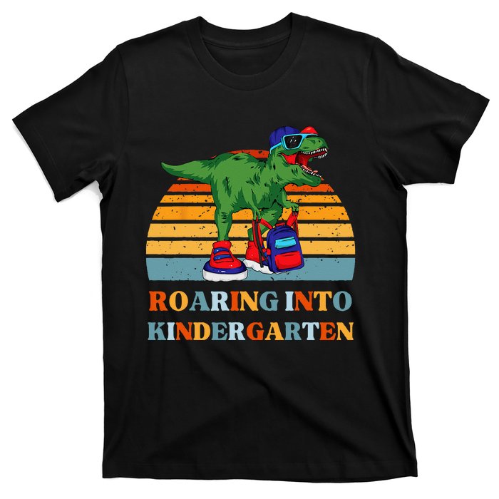 Roaring Into Kindergarten Dinosaur T Rex Back to School T-Shirt