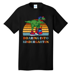 Roaring Into Kindergarten Dinosaur T Rex Back to School Tall T-Shirt