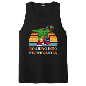 Roaring Into Kindergarten Dinosaur T Rex Back to School PosiCharge Competitor Tank