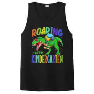 Roaring Into Kindergarten Dinosaur T Rex Back To School Boy PosiCharge Competitor Tank