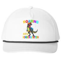 Roaring Into Kindergarten T Rex Dinosaur Back To School Snapback Five-Panel Rope Hat