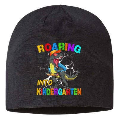 Roaring Into Kindergarten T Rex Dinosaur Back To School Sustainable Beanie