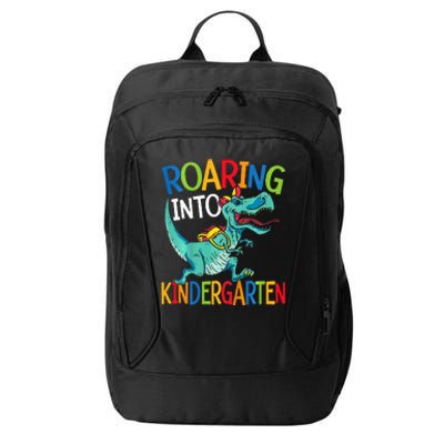 Roaring Into Kindergarten Dinosaur Student Back To School City Backpack