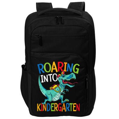 Roaring Into Kindergarten Dinosaur Student Back To School Impact Tech Backpack