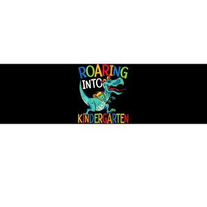 Roaring Into Kindergarten Dinosaur Student Back To School Bumper Sticker