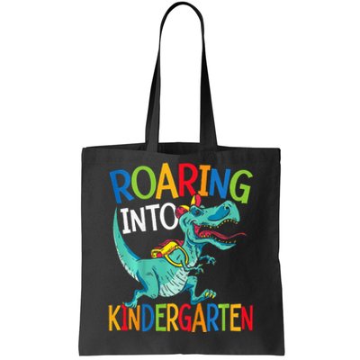 Roaring Into Kindergarten Dinosaur Student Back To School Tote Bag