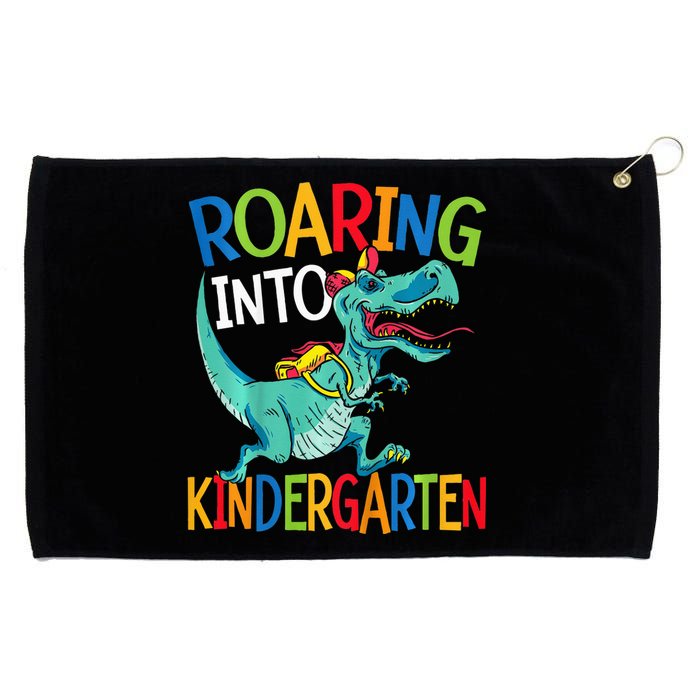 Roaring Into Kindergarten Dinosaur Student Back To School Grommeted Golf Towel