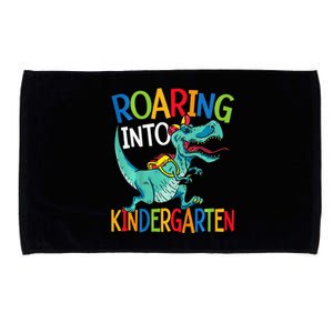 Roaring Into Kindergarten Dinosaur Student Back To School Microfiber Hand Towel