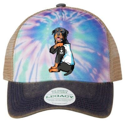 Rottweiler I Love Mom Tattoo Legacy Tie Dye Trucker Hat