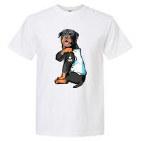 Rottweiler I Love Mom Tattoo Garment-Dyed Heavyweight T-Shirt