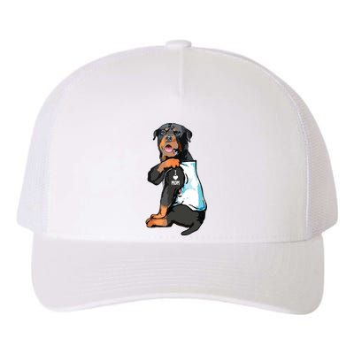 Rottweiler I Love Mom Tattoo Yupoong Adult 5-Panel Trucker Hat