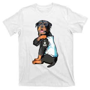 Rottweiler I Love Mom Tattoo T-Shirt