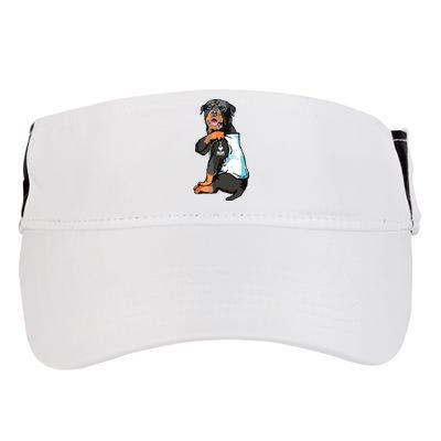 Rottweiler I Love Mom Tattoo Adult Drive Performance Visor