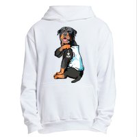 Rottweiler I Love Mom Tattoo Urban Pullover Hoodie