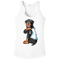 Rottweiler I Love Mom Tattoo Ladies PosiCharge Competitor Racerback Tank