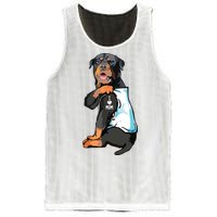 Rottweiler I Love Mom Tattoo Mesh Reversible Basketball Jersey Tank