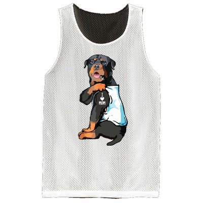 Rottweiler I Love Mom Tattoo Mesh Reversible Basketball Jersey Tank