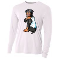 Rottweiler I Love Mom Tattoo Cooling Performance Long Sleeve Crew