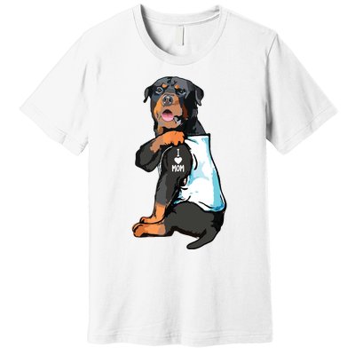 Rottweiler I Love Mom Tattoo Premium T-Shirt