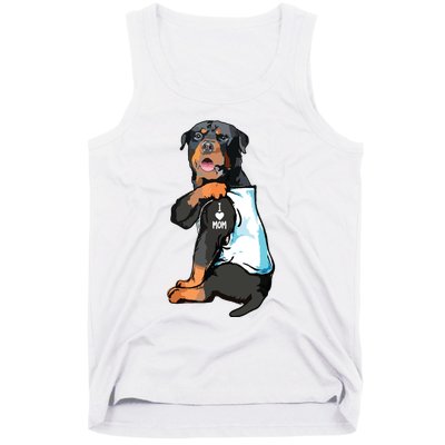 Rottweiler I Love Mom Tattoo Tank Top