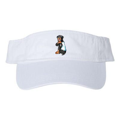 Rottweiler I Love Mom Tattoo Valucap Bio-Washed Visor