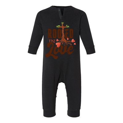 Rooted In Love Jesus Cross Infant Fleece One Piece