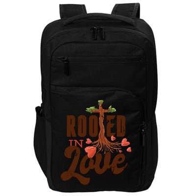 Rooted In Love Jesus Cross Impact Tech Backpack