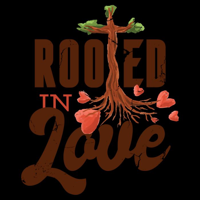 Rooted In Love Jesus Cross Zip Tote Bag