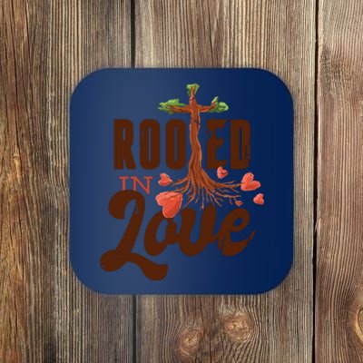 Rooted In Love Jesus Cross Coaster