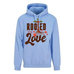 Rooted In Love Jesus Cross Unisex Surf Hoodie