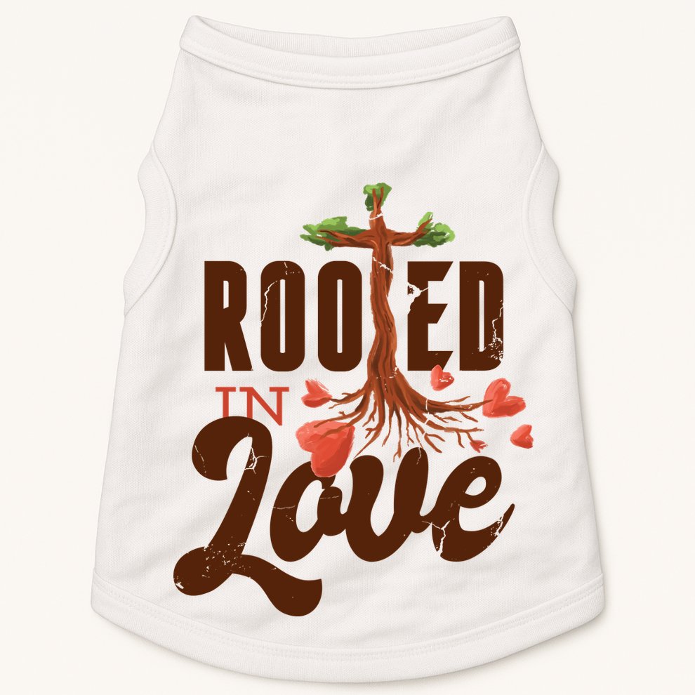 Rooted In Love Jesus Cross Doggie Tank