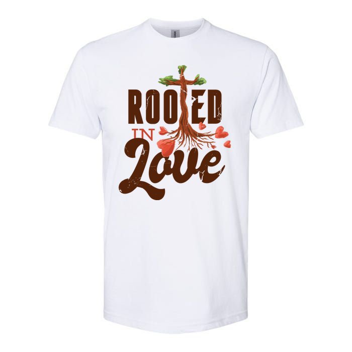 Rooted In Love Jesus Cross Softstyle CVC T-Shirt