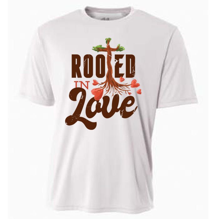 Rooted In Love Jesus Cross Cooling Performance Crew T-Shirt