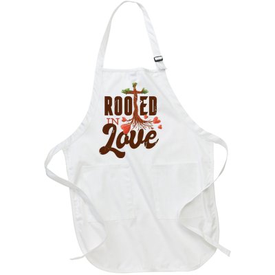 Rooted In Love Jesus Cross Full-Length Apron With Pockets