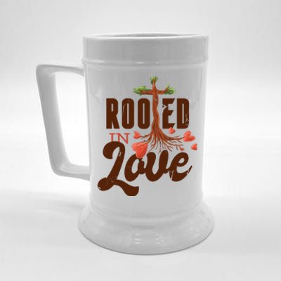 Rooted In Love Jesus Cross Beer Stein