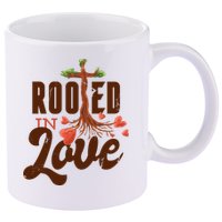 Rooted In Love Jesus Cross 11oz C Handle Ceramic Mug