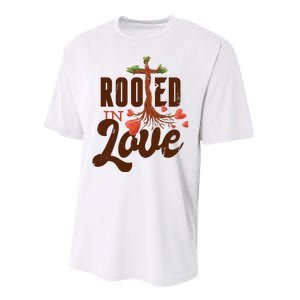 Rooted In Love Jesus Cross Performance Sprint T-Shirt