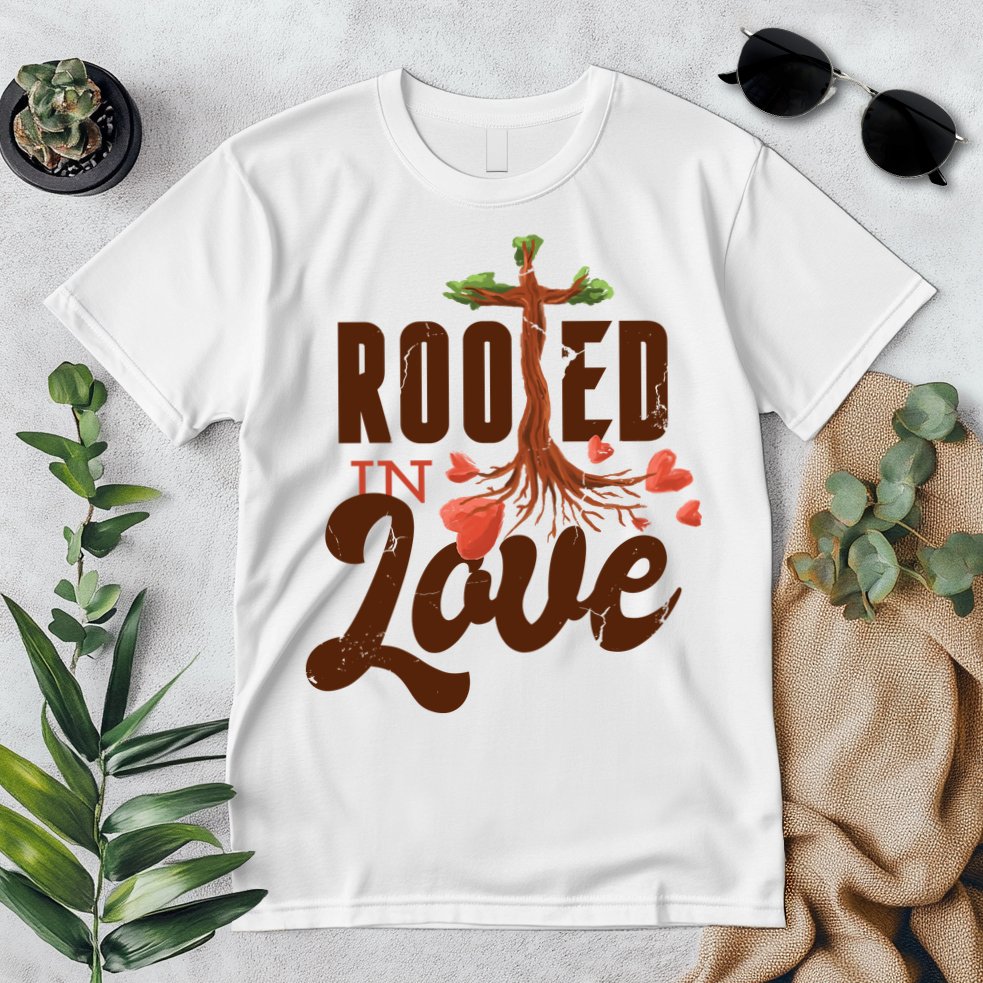 Rooted In Love Jesus Cross Premium T-Shirt
