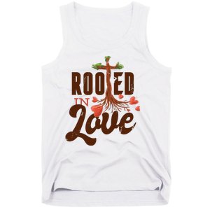 Rooted In Love Jesus Cross Tank Top