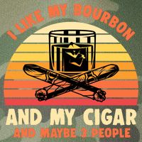 Retro I Like My Bourbon And My Cigar And Maybe Three People Funny Quote Legacy Tie Dye Trucker Hat