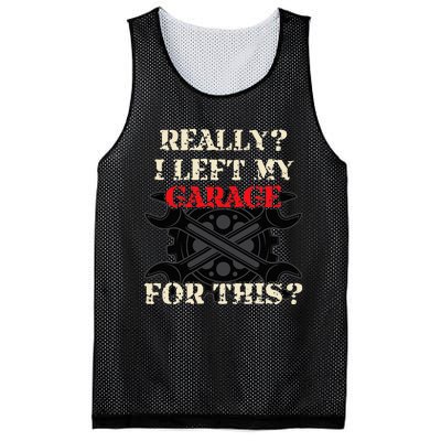 Really I Left My Garage For This Funny Car Mechanic Garage Mesh Reversible Basketball Jersey Tank