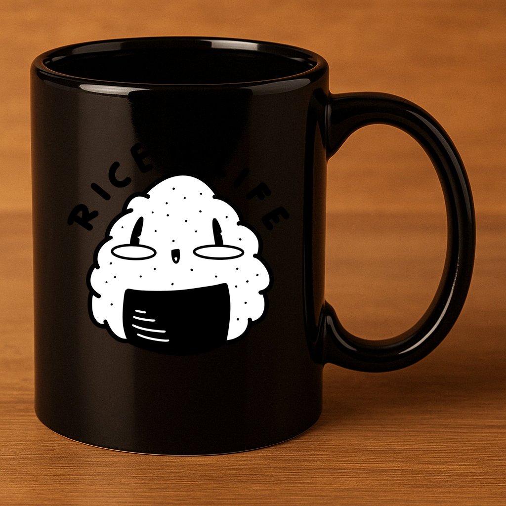 Rice Is Life Cute Sushi 11oz C Handle Ceramic Mug