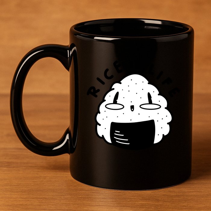 Rice Is Life Cute Sushi 11oz C Handle Ceramic Mug