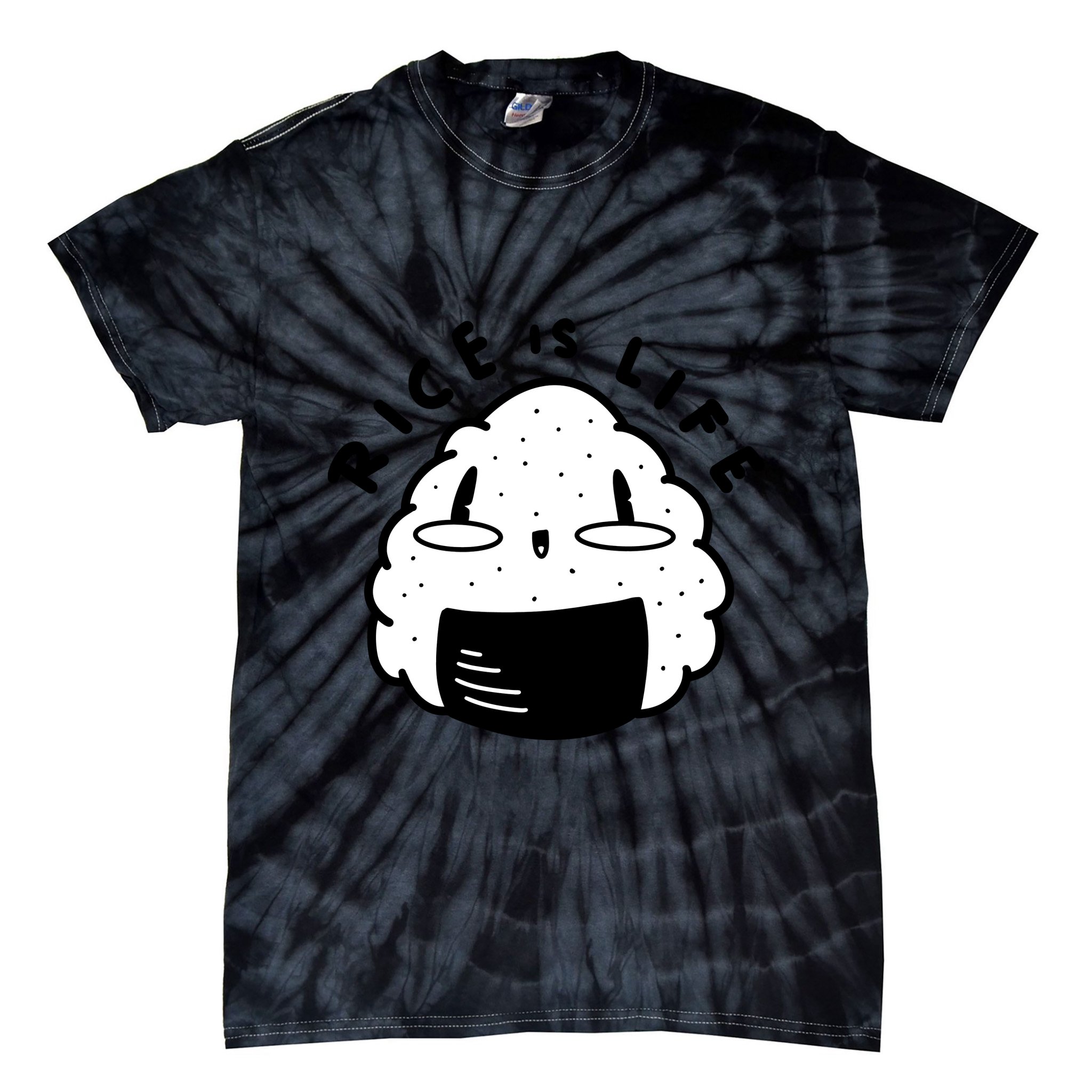 Rice Is Life Cute Sushi Tie-Dye T-Shirt