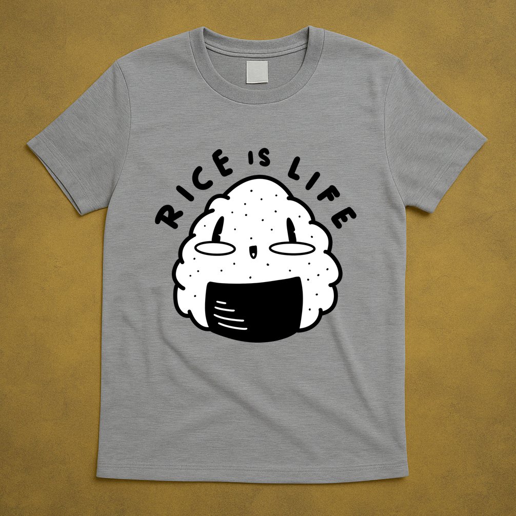 Rice Is Life Cute Sushi T-Shirt