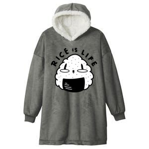 Rice Is Life Cute Sushi Hooded Wearable Blanket